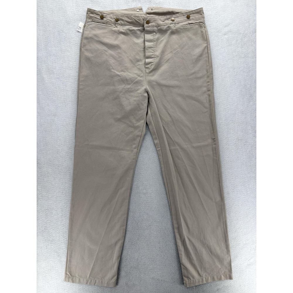 Scully Frontier Pant Mens 46 Beige Cotton Canvas Western Cowboy Adjustable 44x36